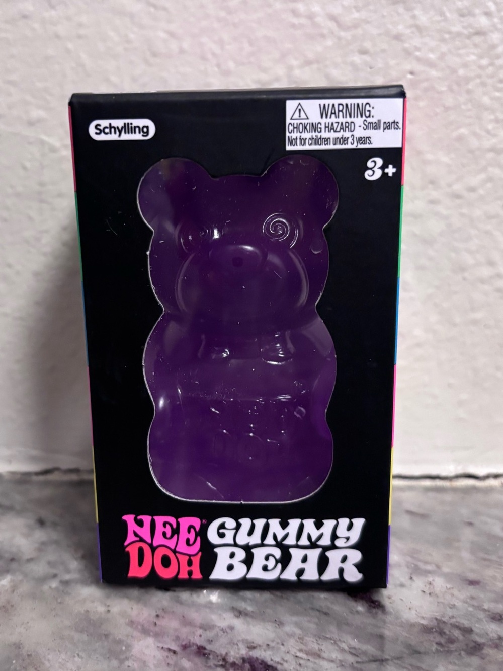 Schylling Nee Doh Purple Gummy Bear Squishy
